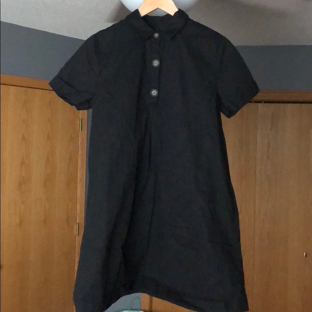 Black long dress with buttons
